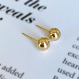 Brinco Bolinha Banhado a Ouro 18K – 5mm