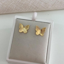 Brinco Borboleta Mini – Banhado a Ouro