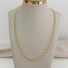 Corrente Feminina Cordão Torcido Banhada a Ouro 18k – 40cm e 45cm