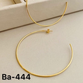 Brinco Argola Maxi Fina 7cm Banhado a Ouro 18K