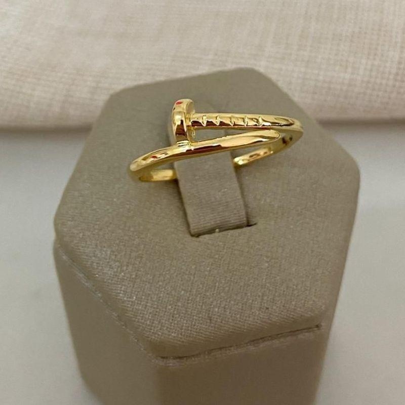 Anel Prego – Banho de Ouro 18k