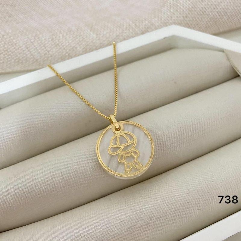 Gargantilha Medalha Menino de Boné Vazado Banhada a Ouro 18k – Corrente Veneziana 45cm – Modelo PV-738