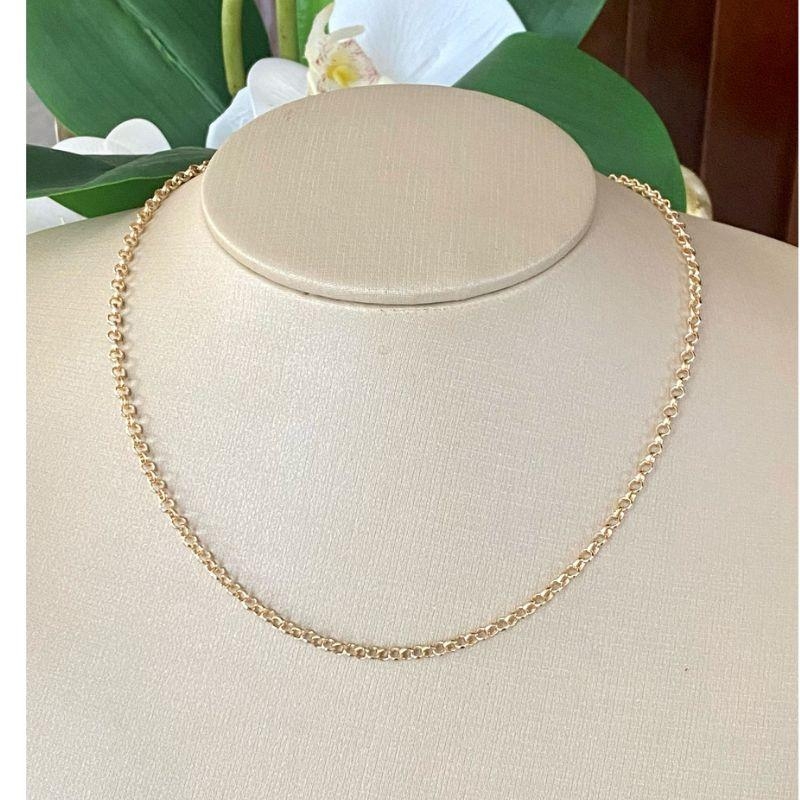 Corrente Elo Português – 40cm – Banhada a Ouro 18K