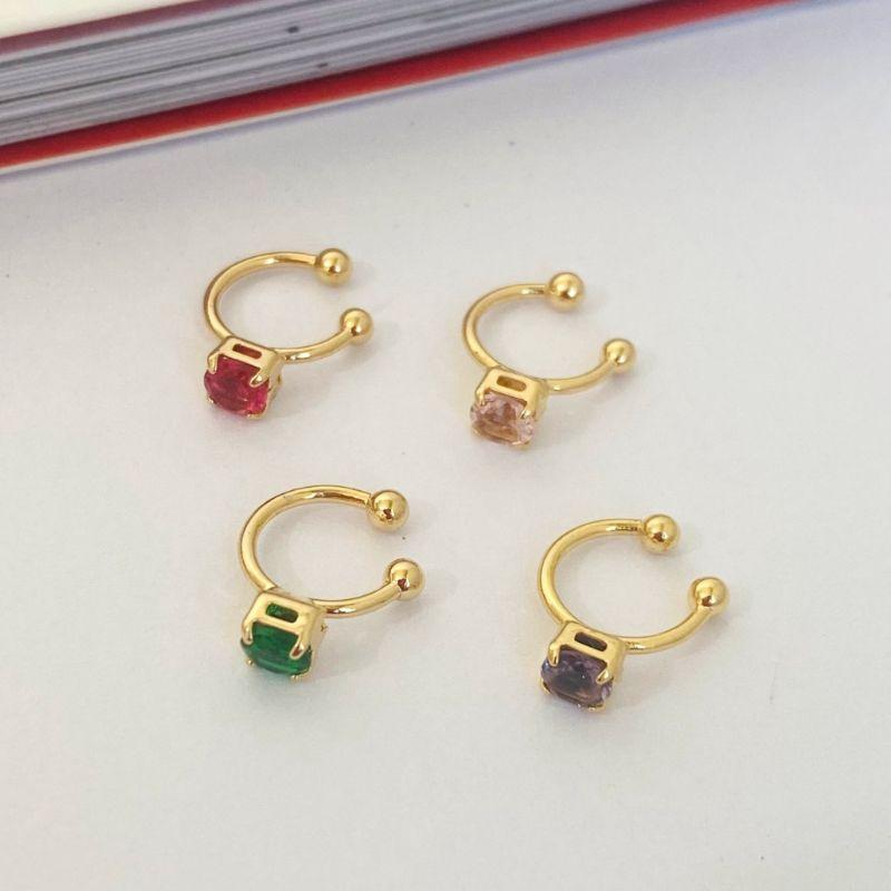 Piercing Fake com Pedra  Sem Furo